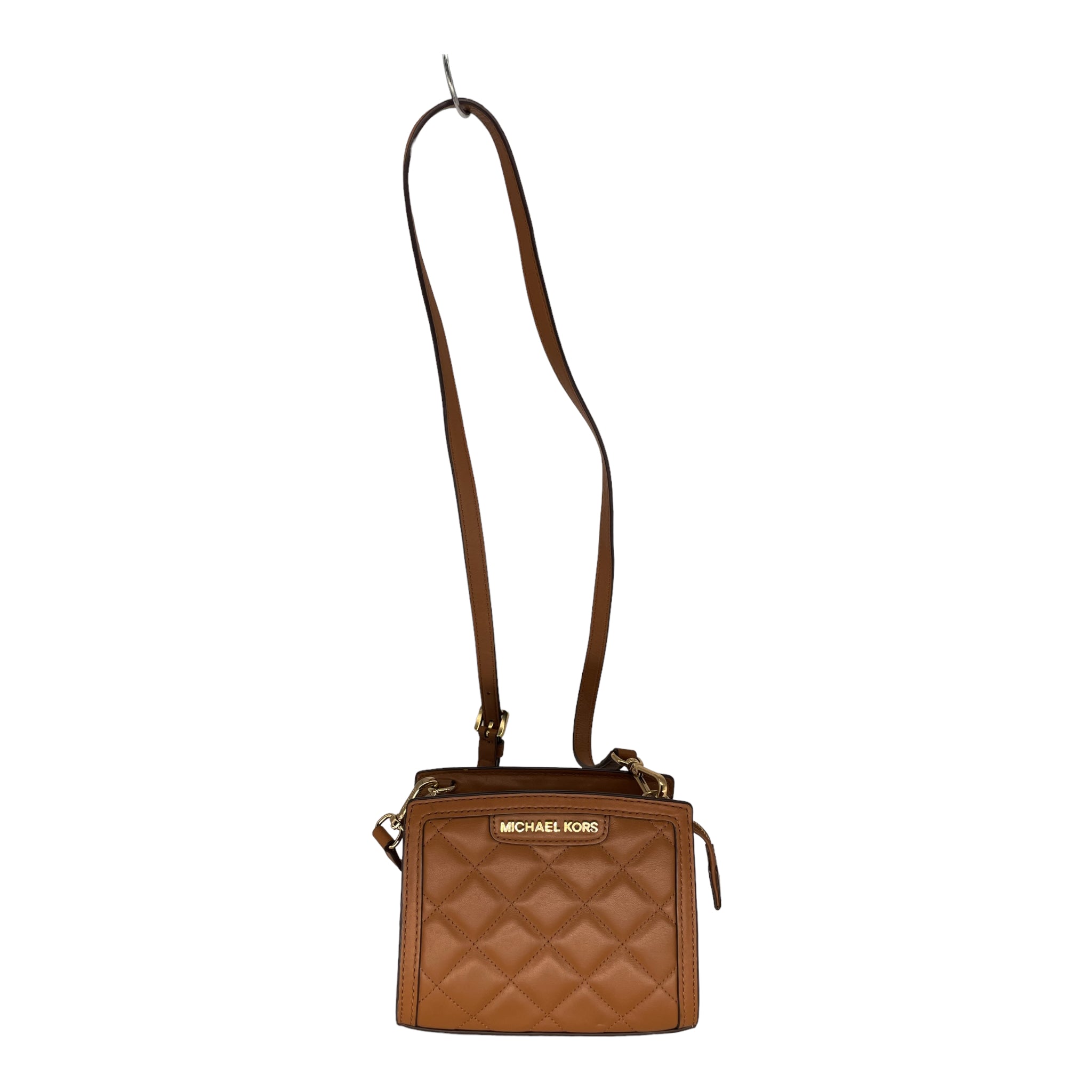 Michael Kors Selma Quilted Light Brown Leather Mini Messenger –  LovedLuxeBags
