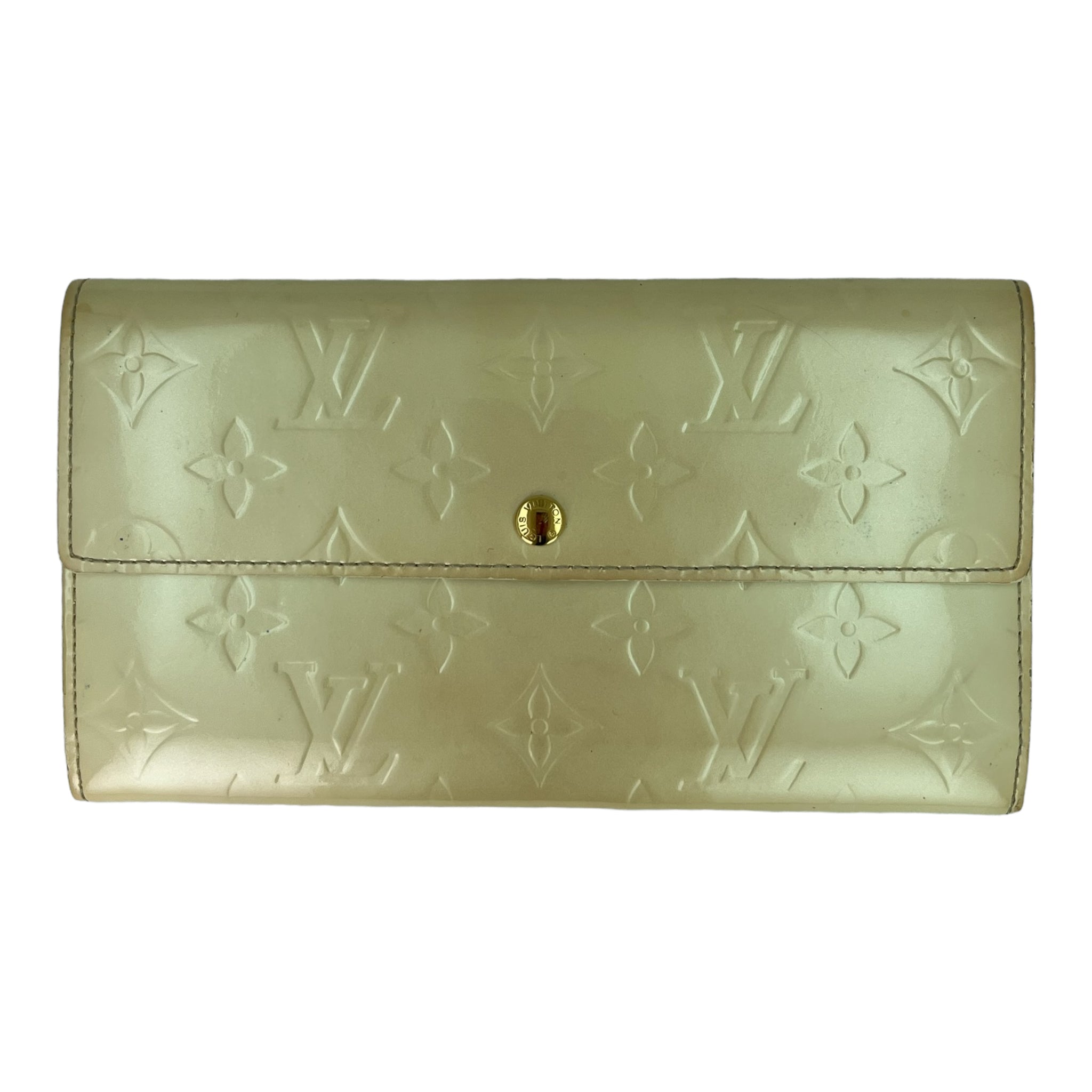 Leather card wallet Louis Vuitton Beige in Leather - 34833221