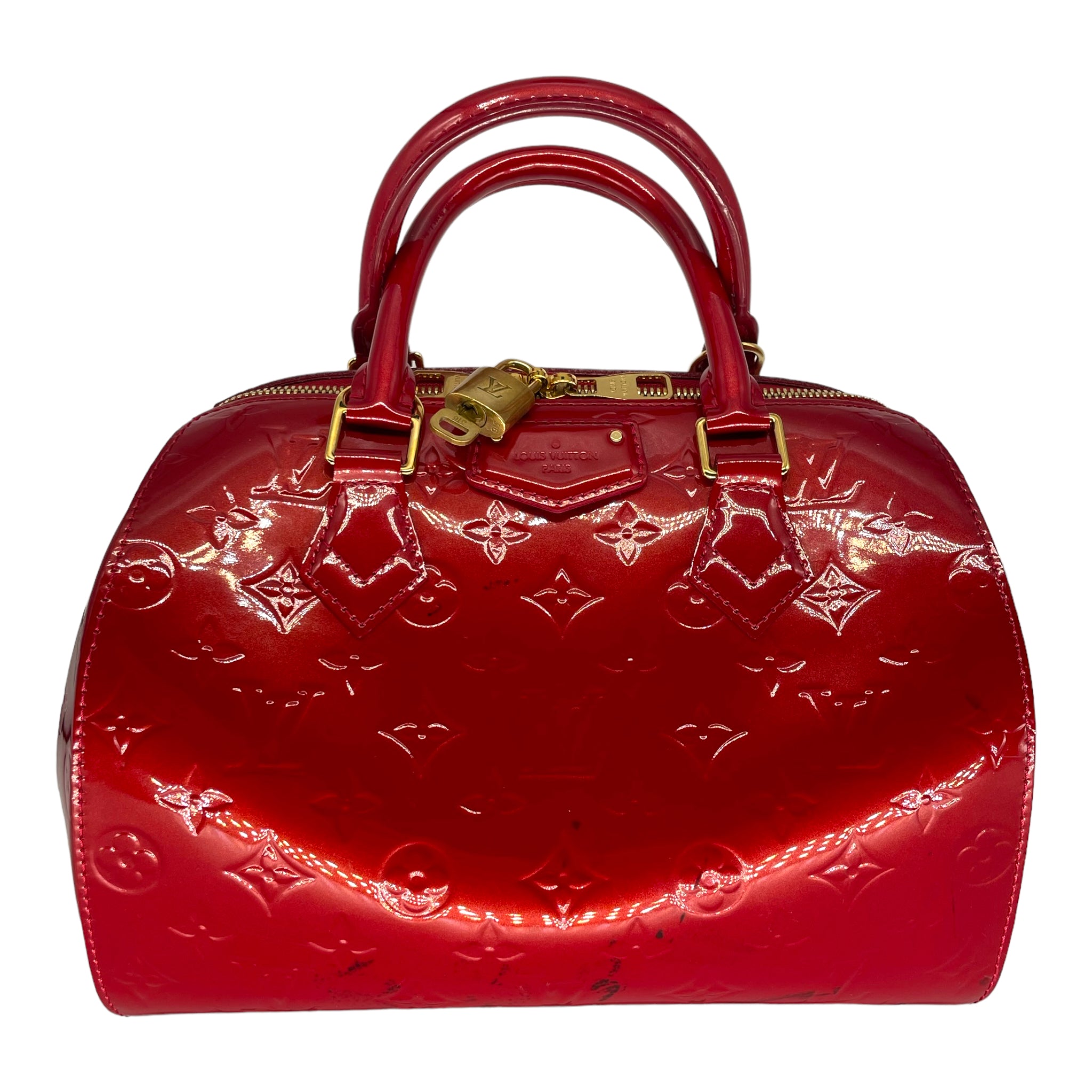 Louis Vuitton Louis Vuitton Red Vernis leather Houston Shoulder Bag