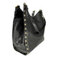Michael Kors Newbury Black Leather Studded Shoulder Tote Bag