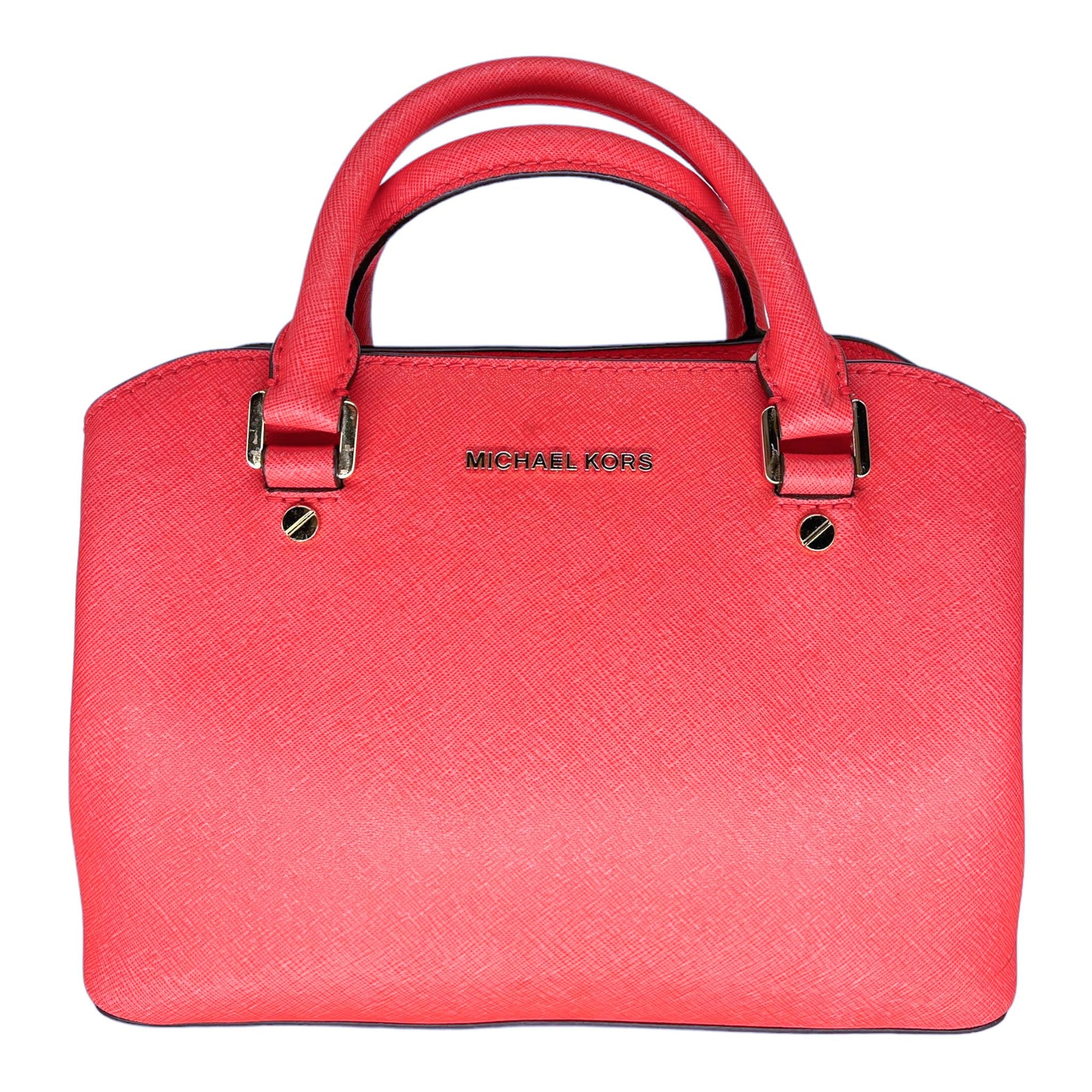 Michael Kors Selma Medium Saffiano Leather Satchel Handbag – LovedLuxeBags