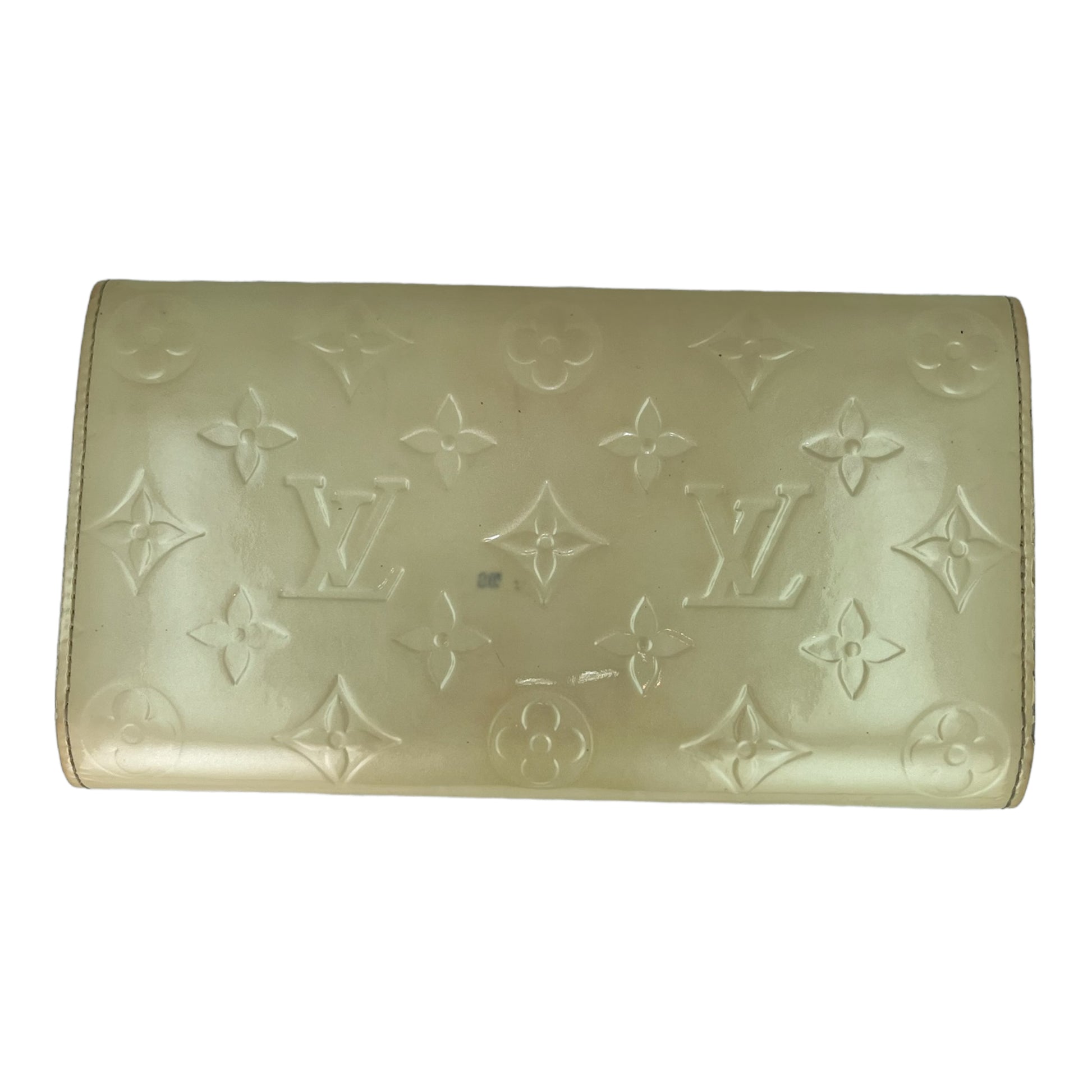 Louis Vuitton Silver Monogram Vernis Compact Zippy Wallet