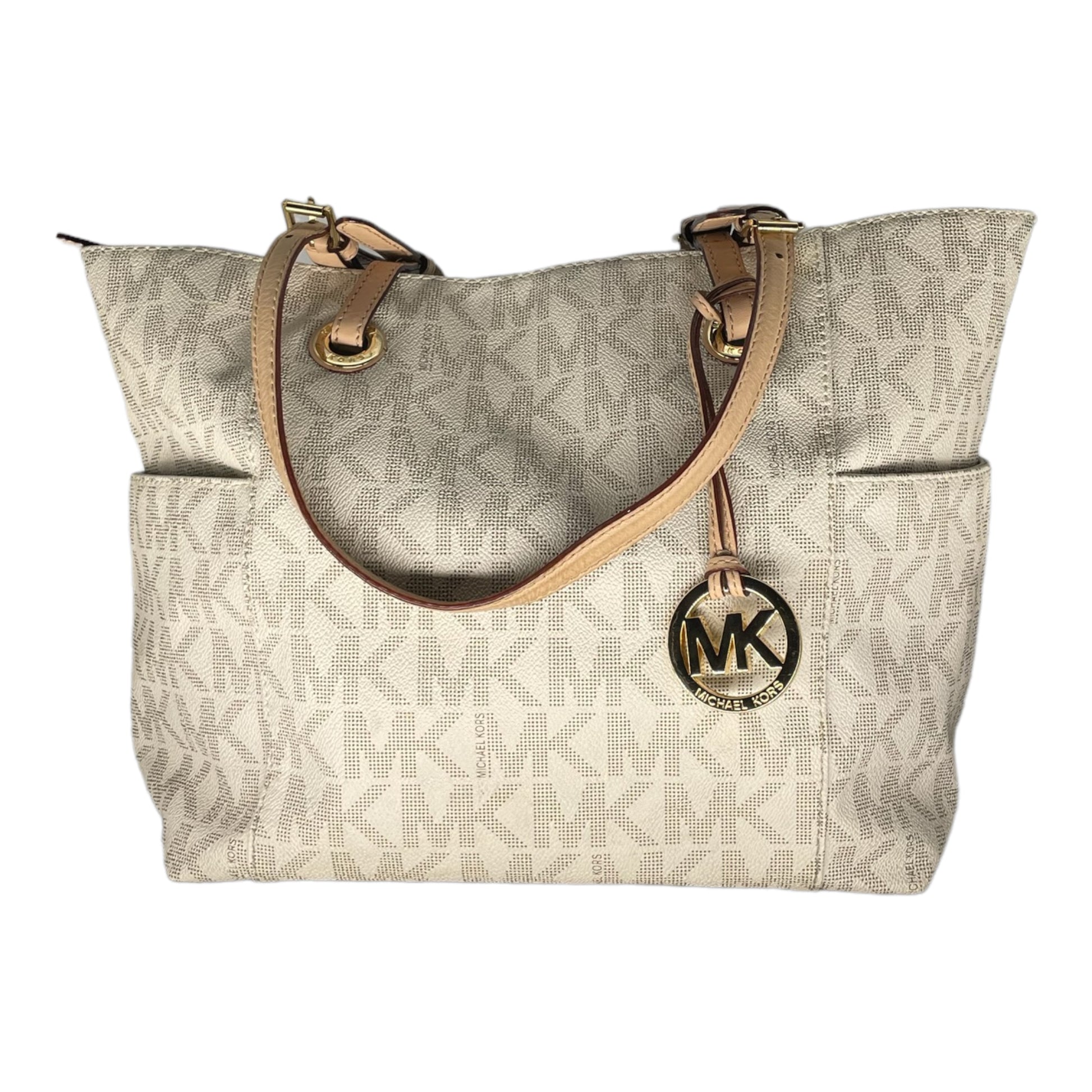 MICHAEL KORS: Michael bag in coated fabric with all over MK
