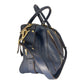 Michael Kors Julia Large Navy Blue Leather Satchel Bag