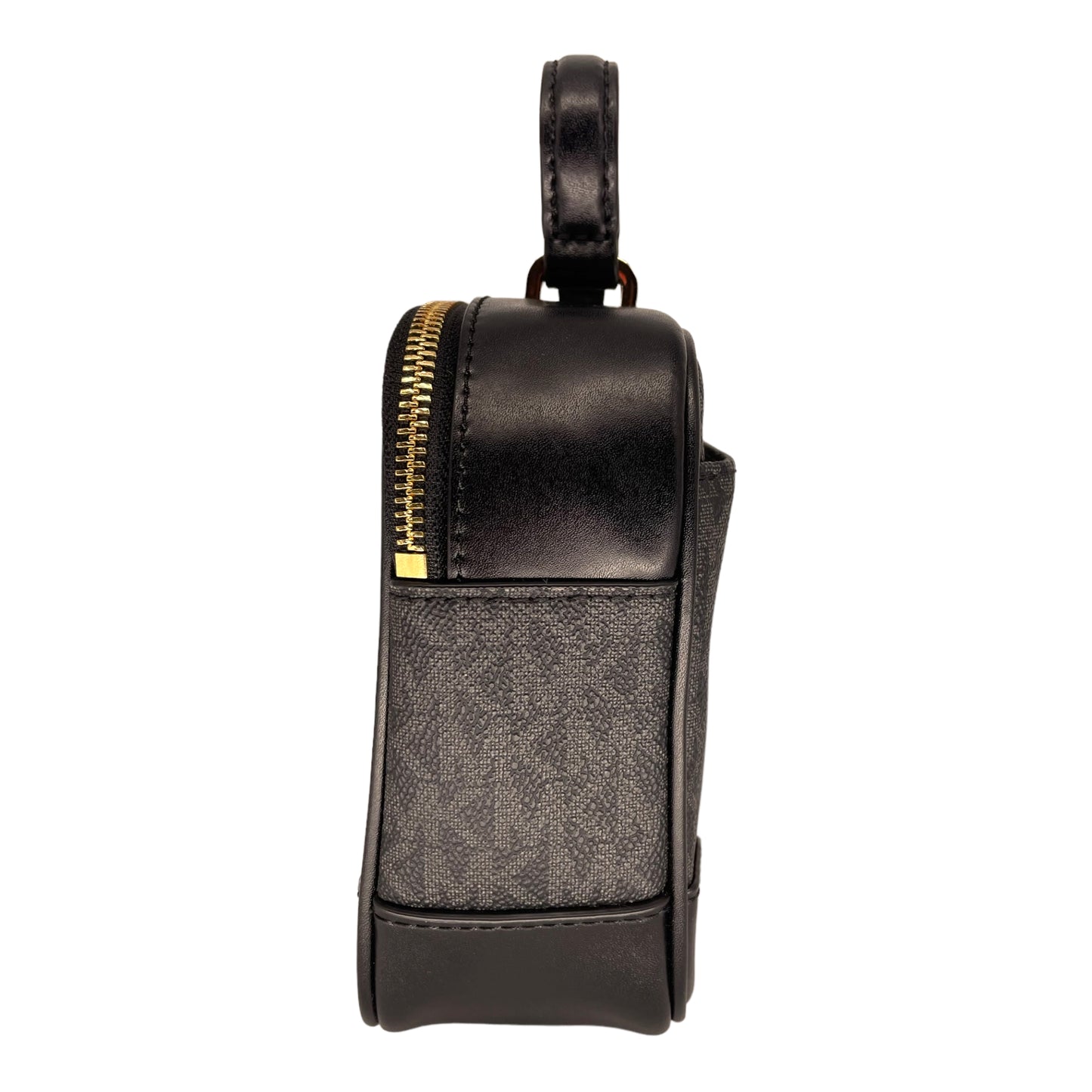Michael Kors Signature Black Patent Leather Camera Bag