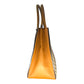 Michael Kors Tan & Orange Leather Vinyl Satchel Bag