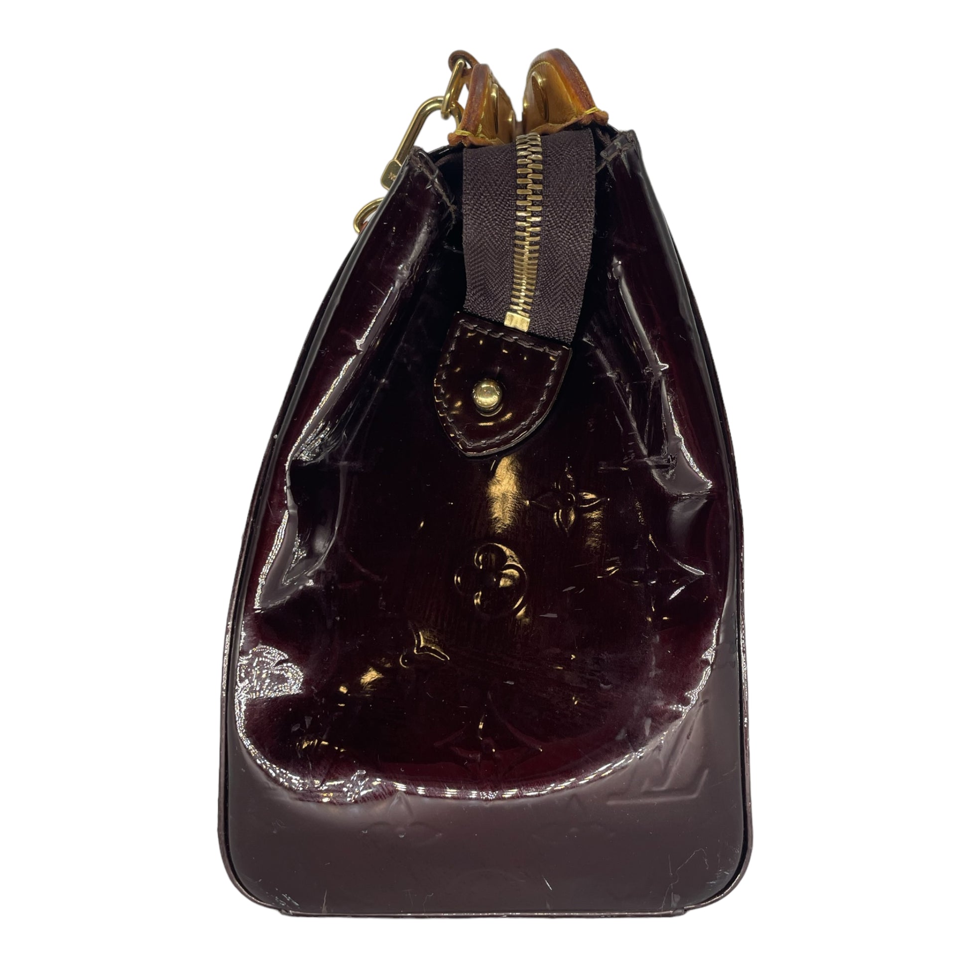 Brea MM Top handle bag in Monogram Vernis leather, Gold Hardware