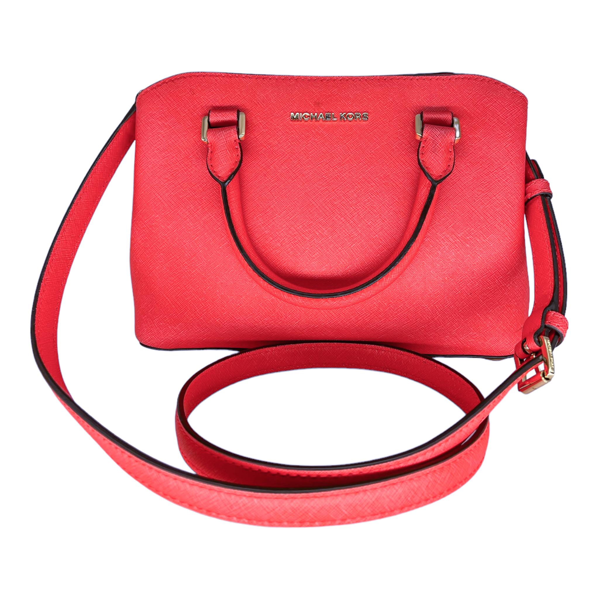 Buy Michael Kors Cleo Leather Satchel Handbag | Burgundy Color Women | AJIO  LUXE