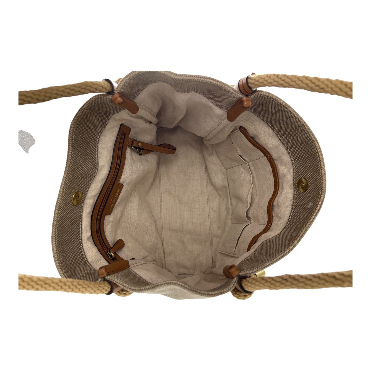 Michael Kors Isla Natural Khaki Large Grab Shoulder Bag