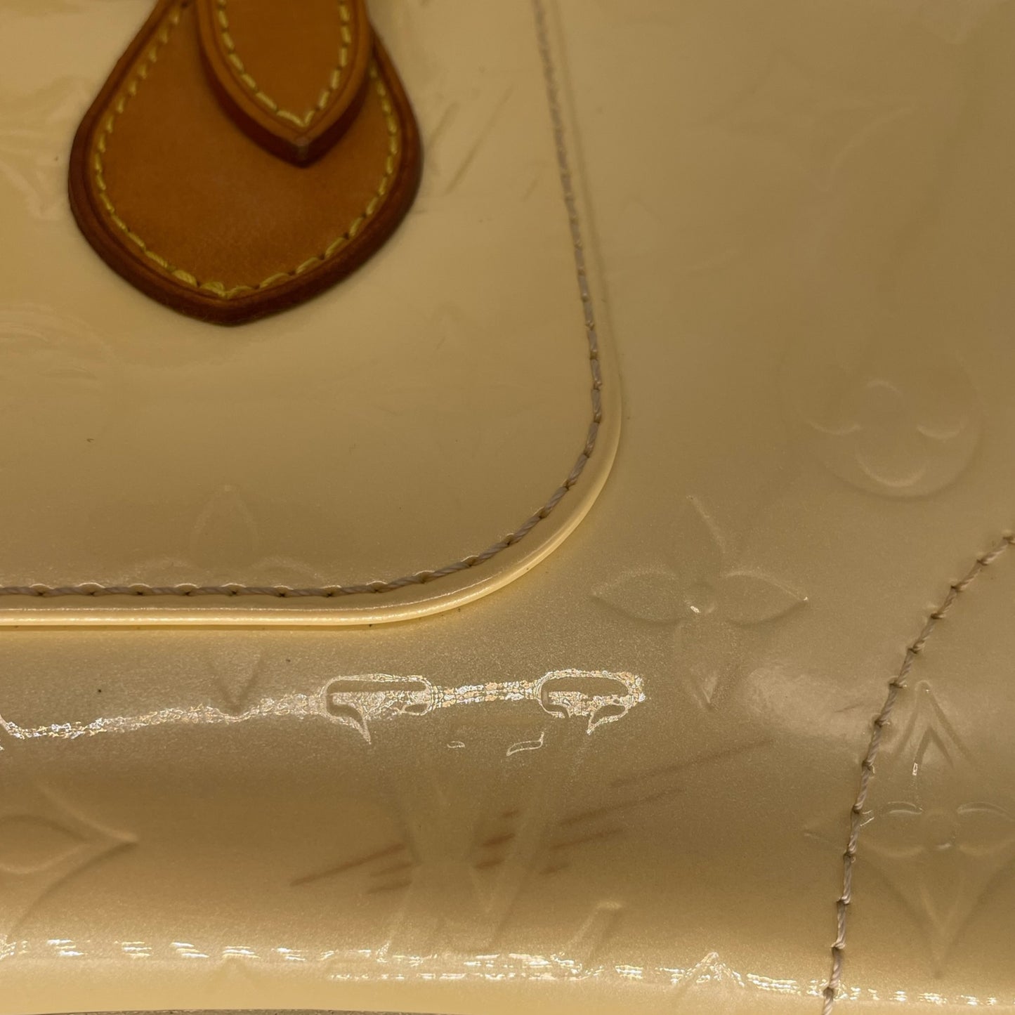 Louis Vuitton Rosewood Avenue Handbag Yellow Monogram Vernis