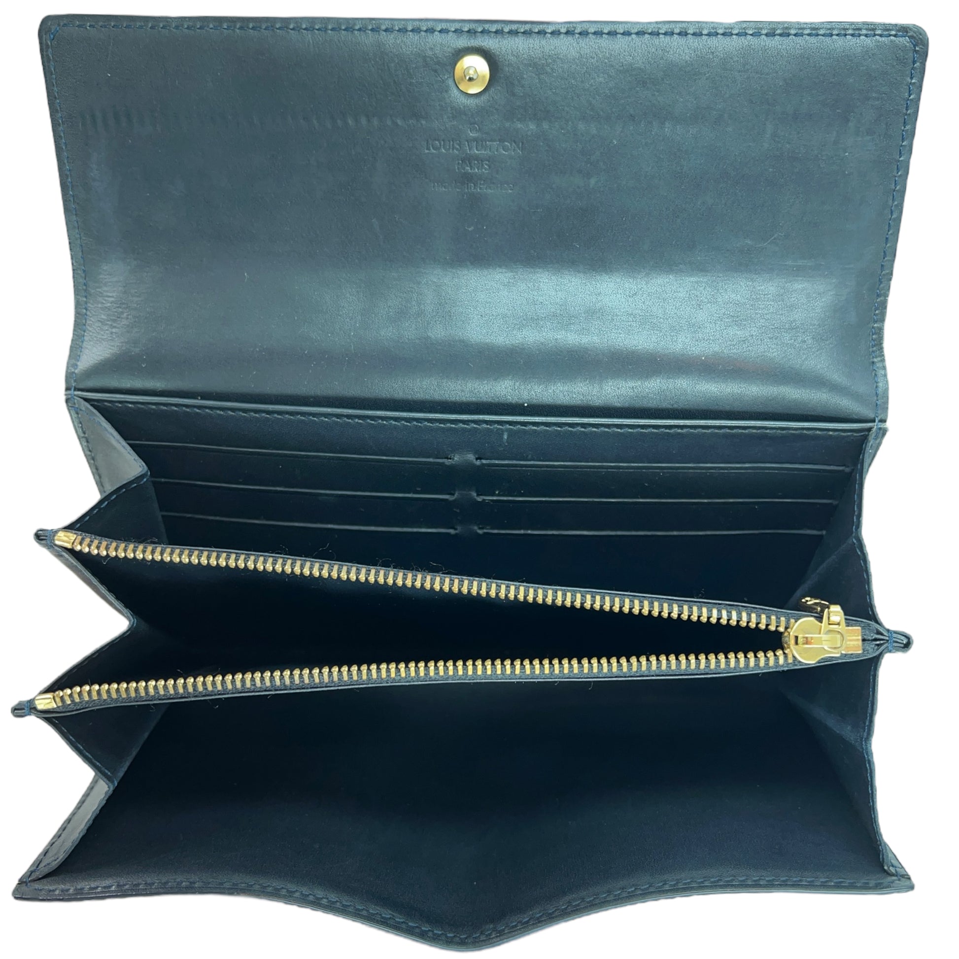 blue and black louis vuittons wallet