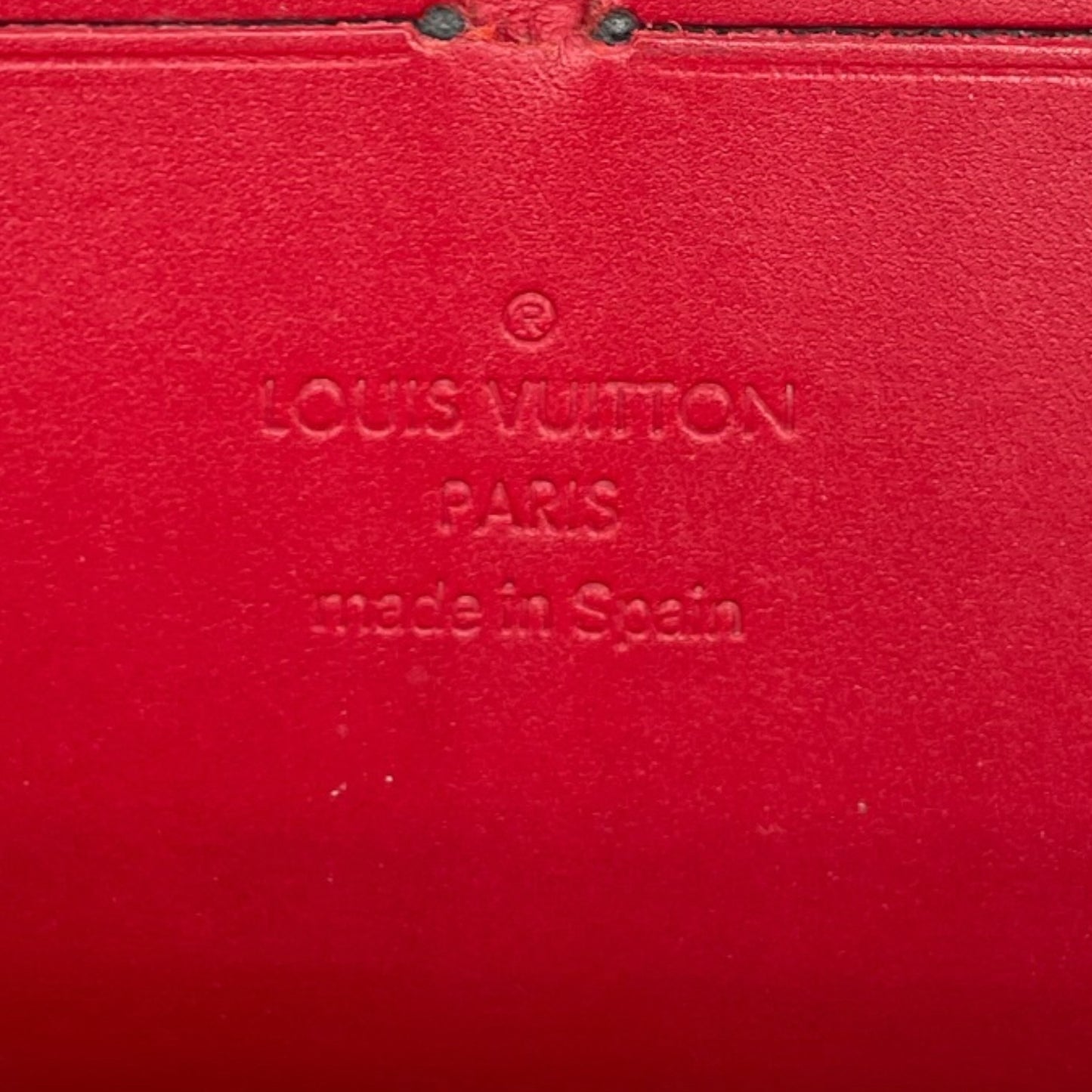Louis Vuitton Red Vernis Monogram Zippy Continental Wallet – I