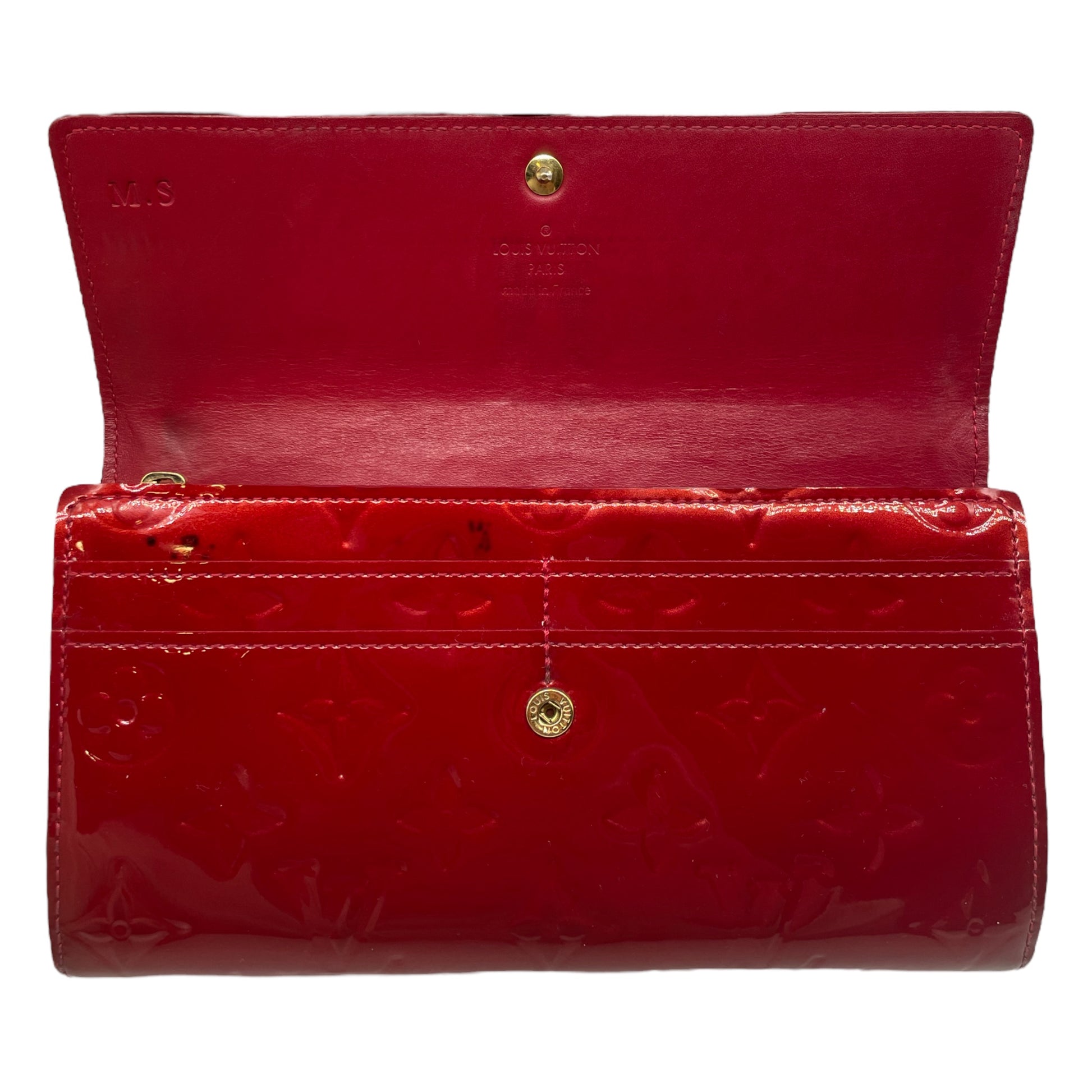 Louis Vuitton Monogram Vernis Patent Leather Sarah Wallet